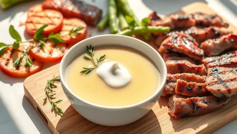 Kall bearnaisesås med crème fraiche